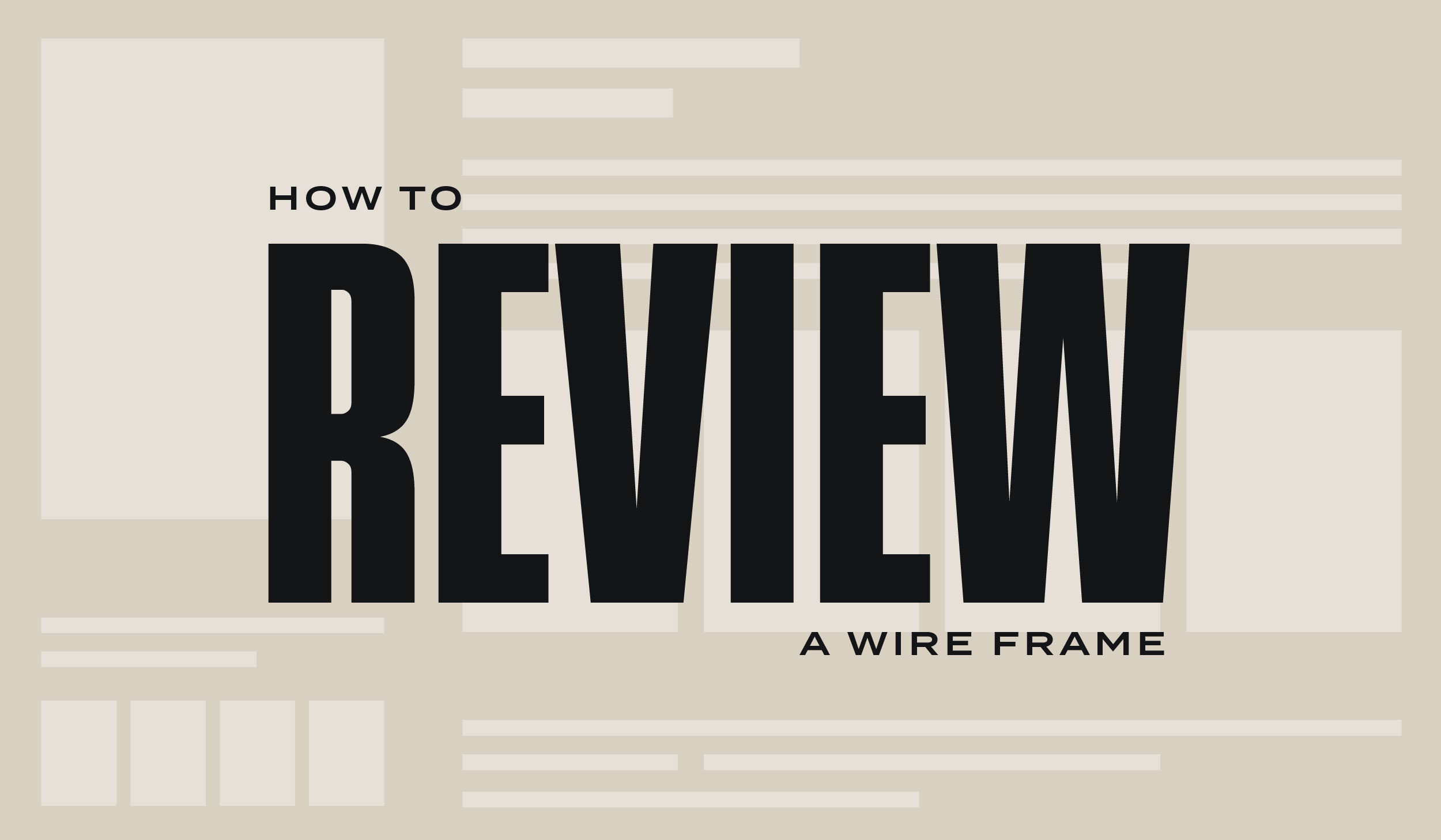 How to Review a Wireframe