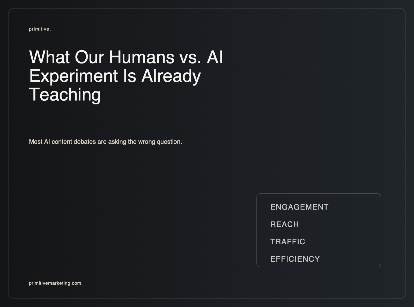 What Our Humans vs. AI Experiment Is Already Teaching Us About Marketing