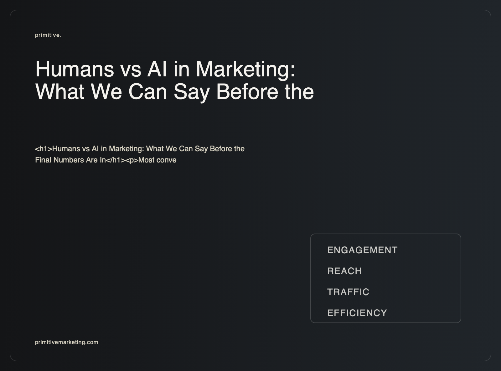 Humans vs AI in Marketing: What We Can Say Before the Final Numbers Are In